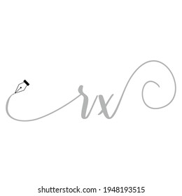 Initial PX Logo Handschrift Business Illustration Mode einfach