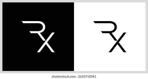 Initial RX or XR Logo Design Vector