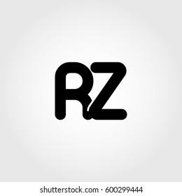 initial rz black business logo