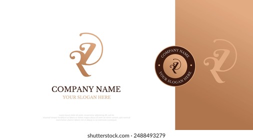 Initial RZ Logo Design Vector 