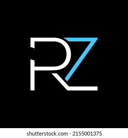initial RZ or R Z abstract outstanding professional business awesome artistic branding company different colors illustration logo design vector emplate.