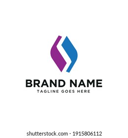 Initial S abstract icon logo vector.