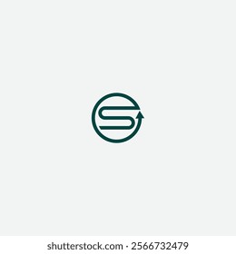 initial S Arrow Logo. letter S with arrow combination. usable for finance, logistic and company logos, vector illustration
