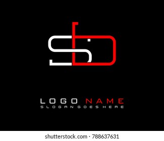 Initial S & B minimalist logo template vector