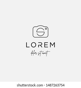 Initial s Camera Shutter logo Design Vector Illustration Icon