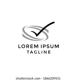 Plantilla de diseño de logotipo de comprobación S inicial