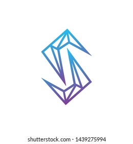 initial S with colorful logo template