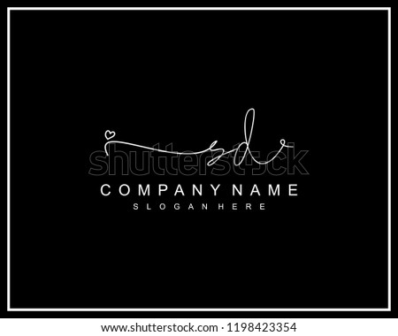 Initial S D handwriting logo template vector