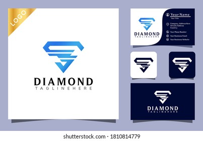 Initial S diamond jewelry logo design inspiration vector illustration template