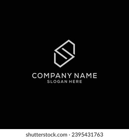 vector de diseño del logotipo del diamante S inicial
