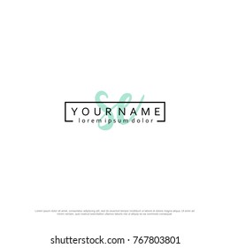 Initial S & E elegant logo template vector