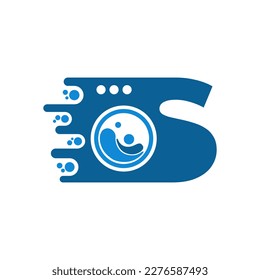 Initial S Fast Laundry Logo Design