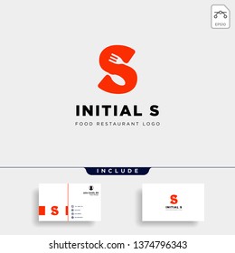 initial s food equipment simple logo template vector icon abstract
