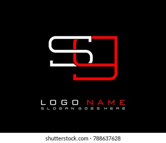 Initial S & G minimalist logo template vector