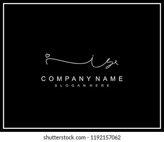 Initial I S handwriting logo template vector