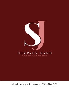 Initial S & J simple design logo template vector