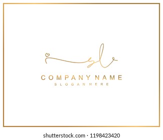 Initial S L handwriting logo template vector