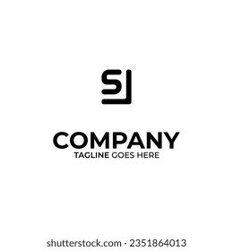 Initial S and L lettering logo design. SL creative modern black letters logo design template