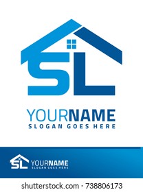 Initial S & L real estate logo template vector