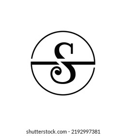 Initial S letter circle logo design With White Background.