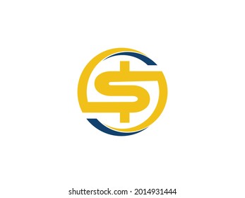 Logotipo de criptodivisa de la letra S inicial