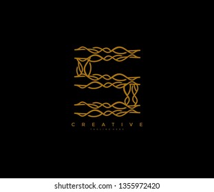 Initial S Letter Elegant Wavy Branch Monogram Logo