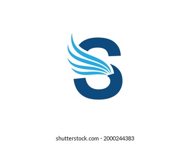 Initial S Letter Logo With Creative Modern Business Typography Vector Template. Falcon Logo Concept