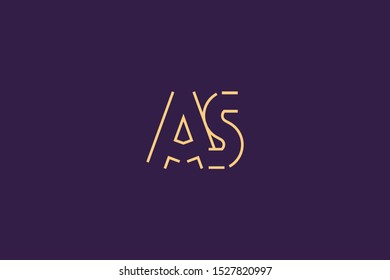 Initial S Letter Logo Design Vector Template. Monogram and Creative Alphabet AS SA Letters icon Illustration.