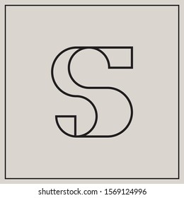 initial s letter logo design - vector