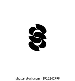 plantilla de vectores de iconos monograma de diseño de logotipo S carta inicial