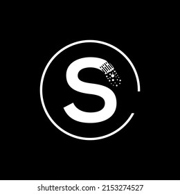 Logo de la letra S inicial Diseño con plantilla de vector de tipografía empresarial moderna creativa. Ilustración de vectores de puntos.