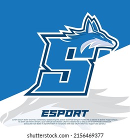 Initial S letter logo design  wolves mascot esport logo design, Cerberus Head Mascot  Esport