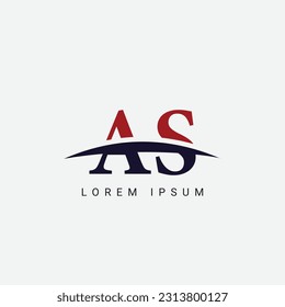 Initial A S, AS Letter Logo design vector template, Graphic Symbol for Corporate Business Identity