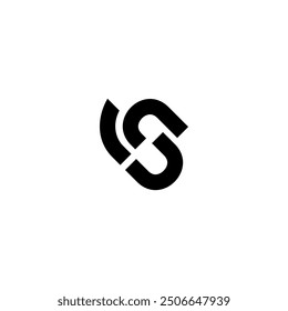 initial S Letter Logo Design  Monogram Icon Vector Template.Minimal SU Initial Logo Design with structure aspect, Negative Space S letter mark, S and Structure Logo Design
