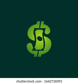  initial S letter logo dollar design
