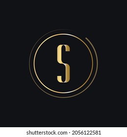 Logotipo De Letra S Inicial Con Concepto De Lujo En Color Dorado. Diseño De Logotipos Modernos Y Premium Para La Marca De Belleza, Moda, Lujo, Spa Y Tela