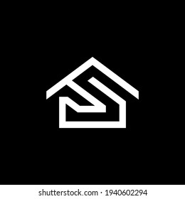 initial S Letter Logo Home Design Monogram Icon Vector Template.logo S