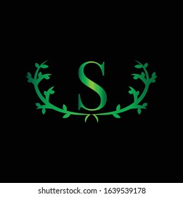 Initial S Letter Luxury Flourish Logo Design