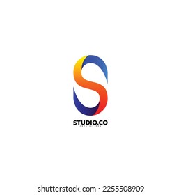 initial s logo colorful design template