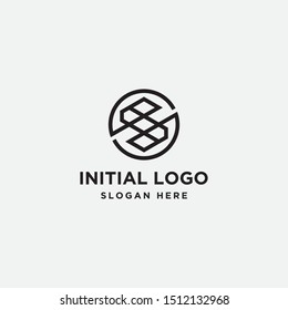 Initial S logo design template. vector