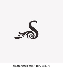 initial S logo with ornament