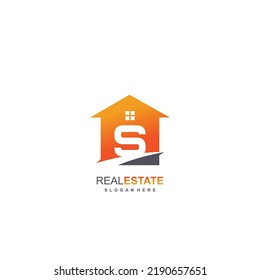 Initial S logo with real estate concept