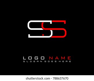 Initial S & S minimalist logo template vector