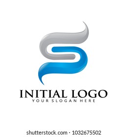 Initial S Modern logo icon