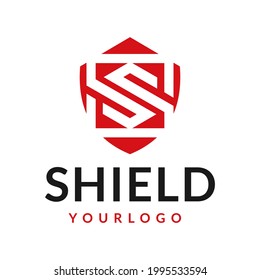 Initial S Modern Safe Shield Strong Secrets Smart logo design vector