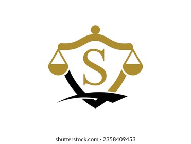  Initiales S-Monogramm-Alphabet mit Symbol für Rechtsskala.
Rechtsanwalt, Rechtsanwalt, Rechtsanwaltsbüro, Rechtsanwaltskanzlei, Maßstab, Logo-Vorlage