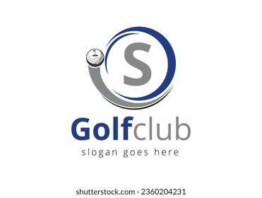 Initial S monogram alphabet with6 Golf Logo Design Template. Hockey Sport Academy Sign, Club Symbol. business, and company identity.
