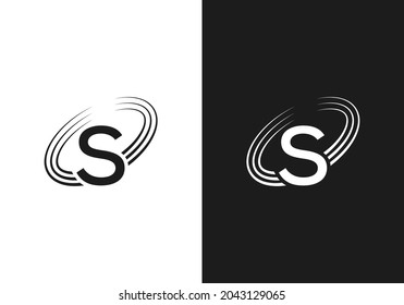 Letra inicial en monograma S con diseño de símbolo de signo del logotipo Swoosh And Abstract. Logo vectorial moderno para identidad empresarial y de empresa. ilustración de stock