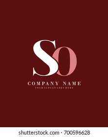 Initial S & O simple design logo template vector