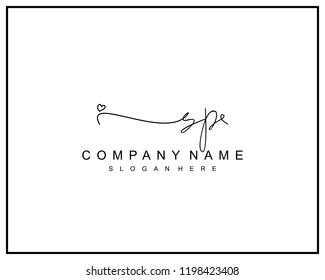 Initial S P handwriting logo template vector